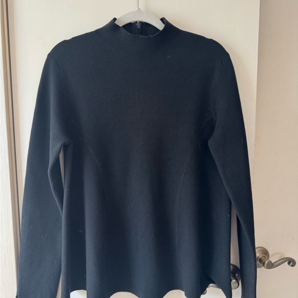 Reiss Black Mock-neck Sweater